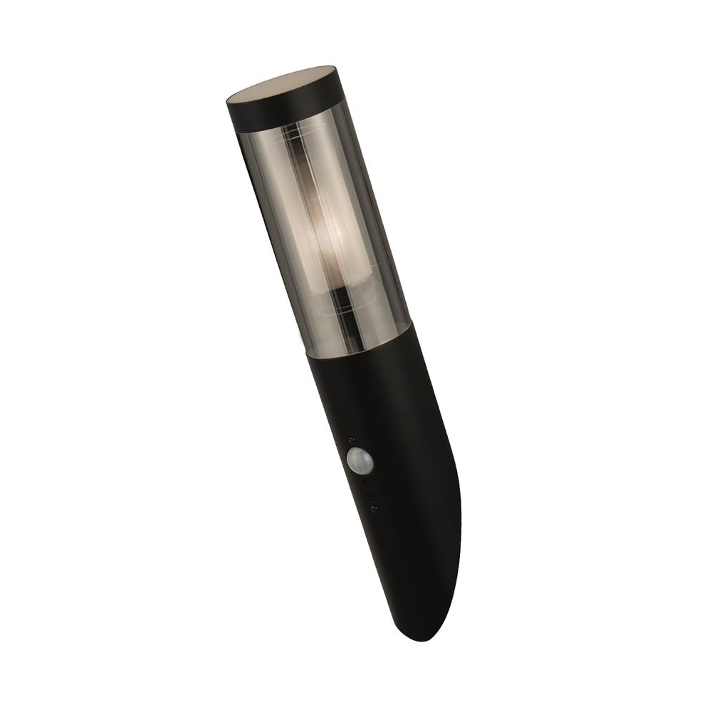 Read more about Batton smoked polycarbonate wall light pir in black