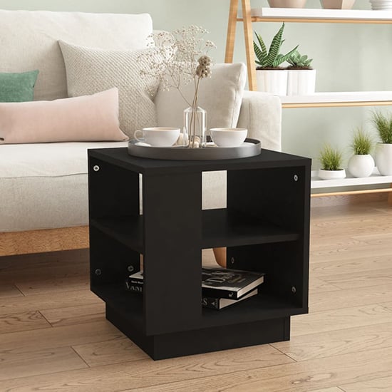 Product photograph of Batul Wooden Coffee Table With Undershelf In Black from Furniture in Fashion