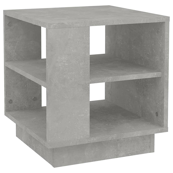 Batul Wooden Coffee Table With Undershelf In Concrete Effect