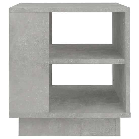 Batul Wooden Coffee Table With Undershelf In Concrete Effect