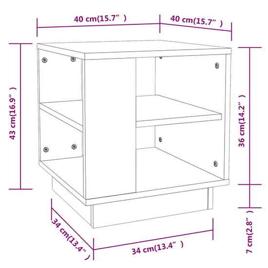 Batul Wooden Coffee Table With Undershelf In Concrete Effect