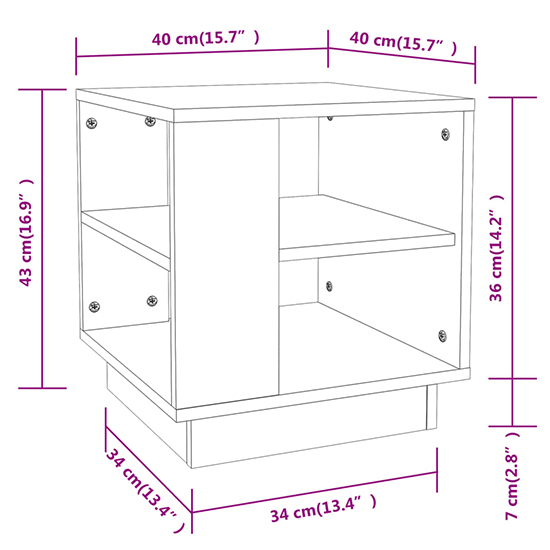 Batul Wooden Coffee Table With Undershelf In Grey Sonoma Oak