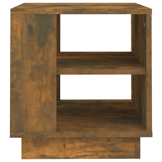 Batul Wooden Coffee Table With Undershelf In Smoked Oak