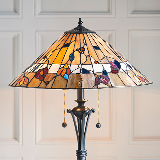 Bauchi Tiffany Glass Floor Lamp In Dark Bronze_2