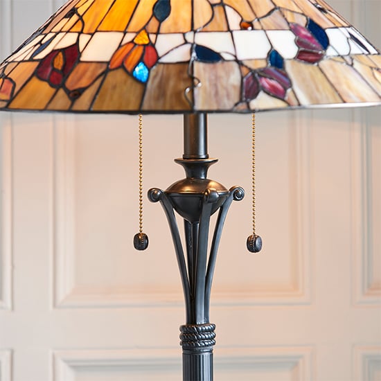 Bauchi Tiffany Glass Floor Lamp In Dark Bronze_3