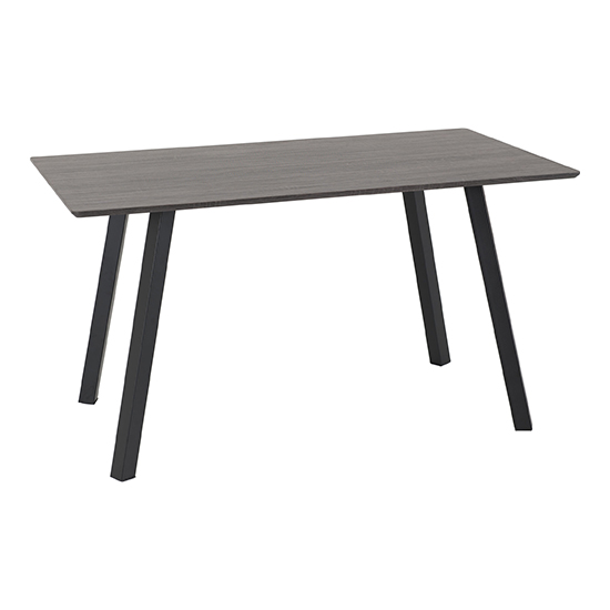 Baudoin Wooden Dining Table With 4 Lyster Sapphire Blue Chairs_2