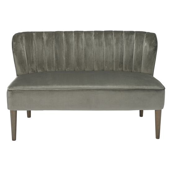 Bawtry Velvet 2 Seater Sofa In Steel Grey With Wooden Legs_2
