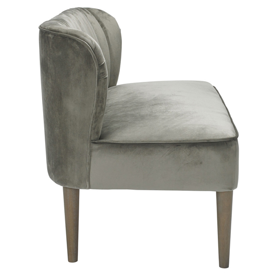 Bawtry Velvet 2 Seater Sofa In Steel Grey With Wooden Legs_3