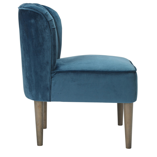 Bawtry Velvet Lounge Chair In Midnight Blue With Wooden Legs_3