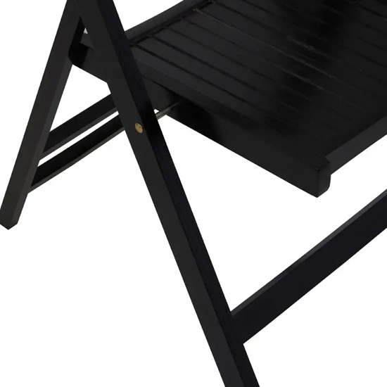 Baxter Outdoor Solid Wood Folding Chair In Black