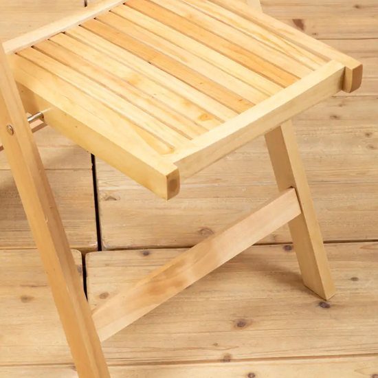 Baxter Outdoor Solid Wood Folding Chair In Natural