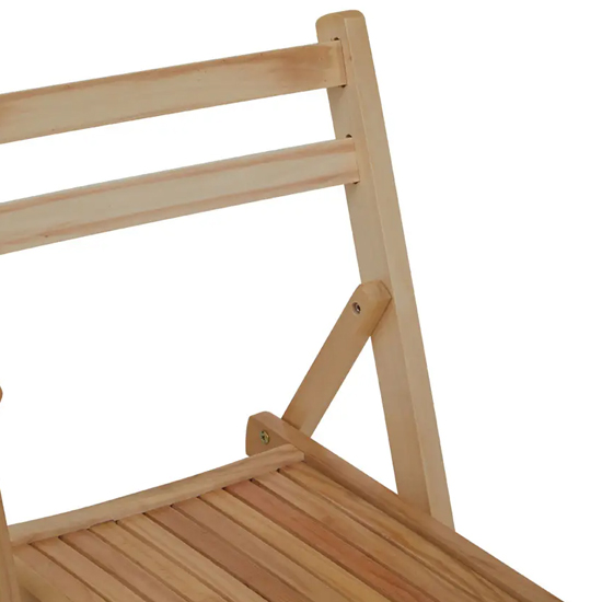 Baxter Outdoor Solid Wood Folding Chair In Natural