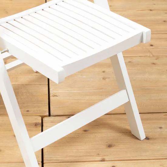 Baxter Outdoor Solid Wood Folding Chair In White