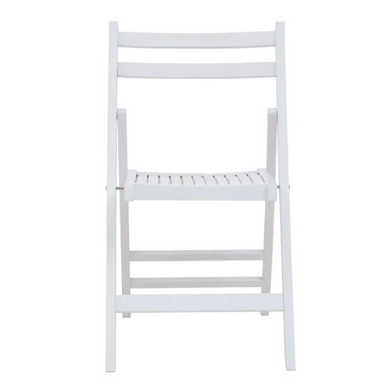 Baxter Outdoor Solid Wood Folding Chair In White