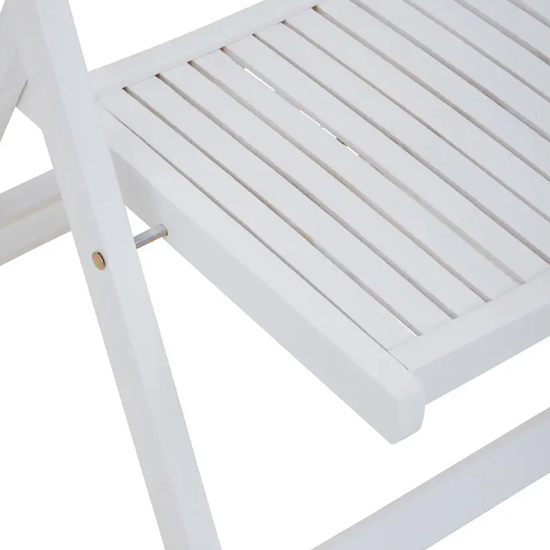 Baxter Outdoor Solid Wood Folding Chair In White