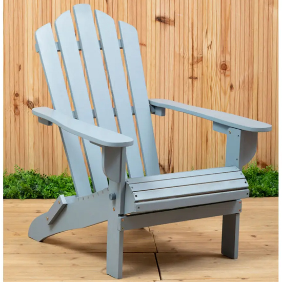 Baxter Outdoor Solid Wood Seating Armchair In Grey Furniture in Fashion