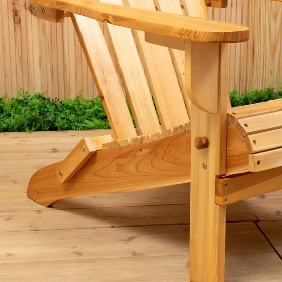 Baxter Outdoor Solid Wood Seating Armchair In Natural