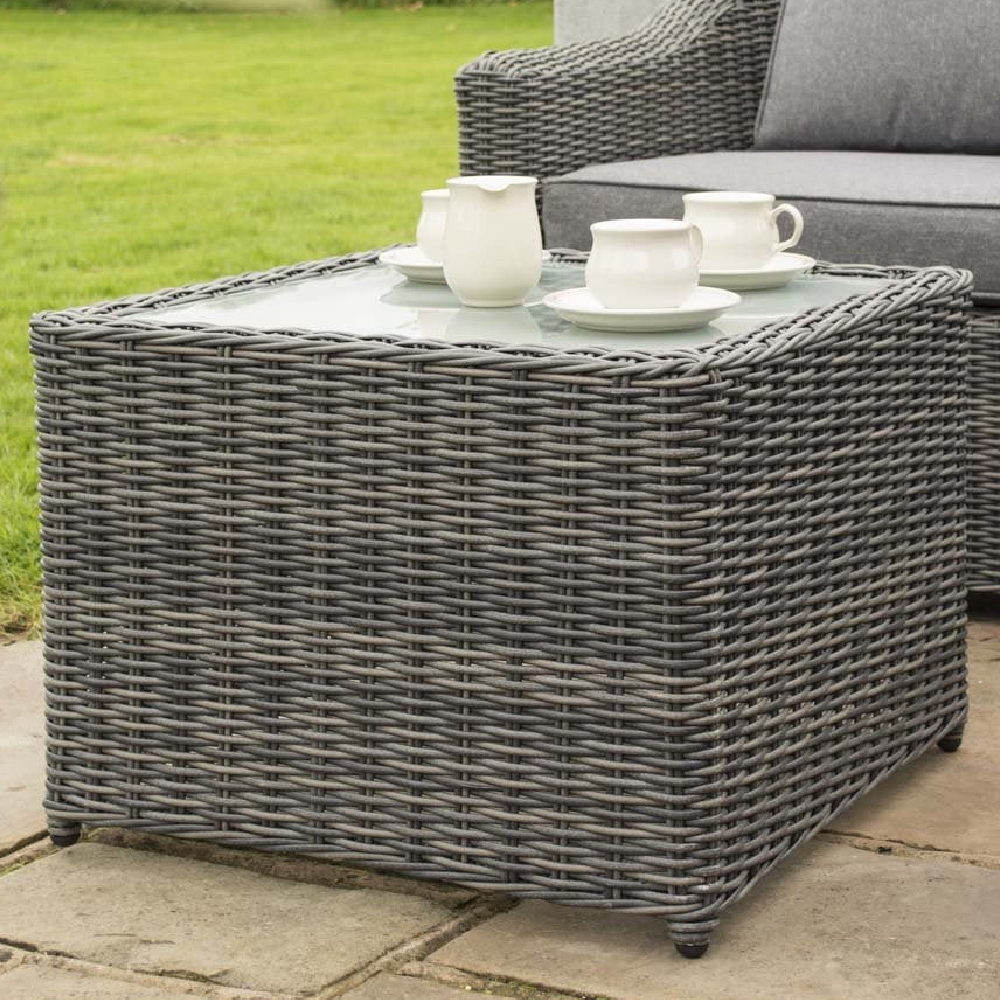 Baxton Rattan Garden Lounge Corner Set In Grey