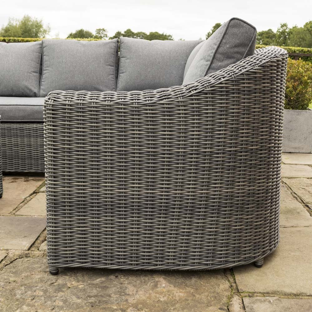 Baxton Rattan Garden Lounge Corner Set In Grey