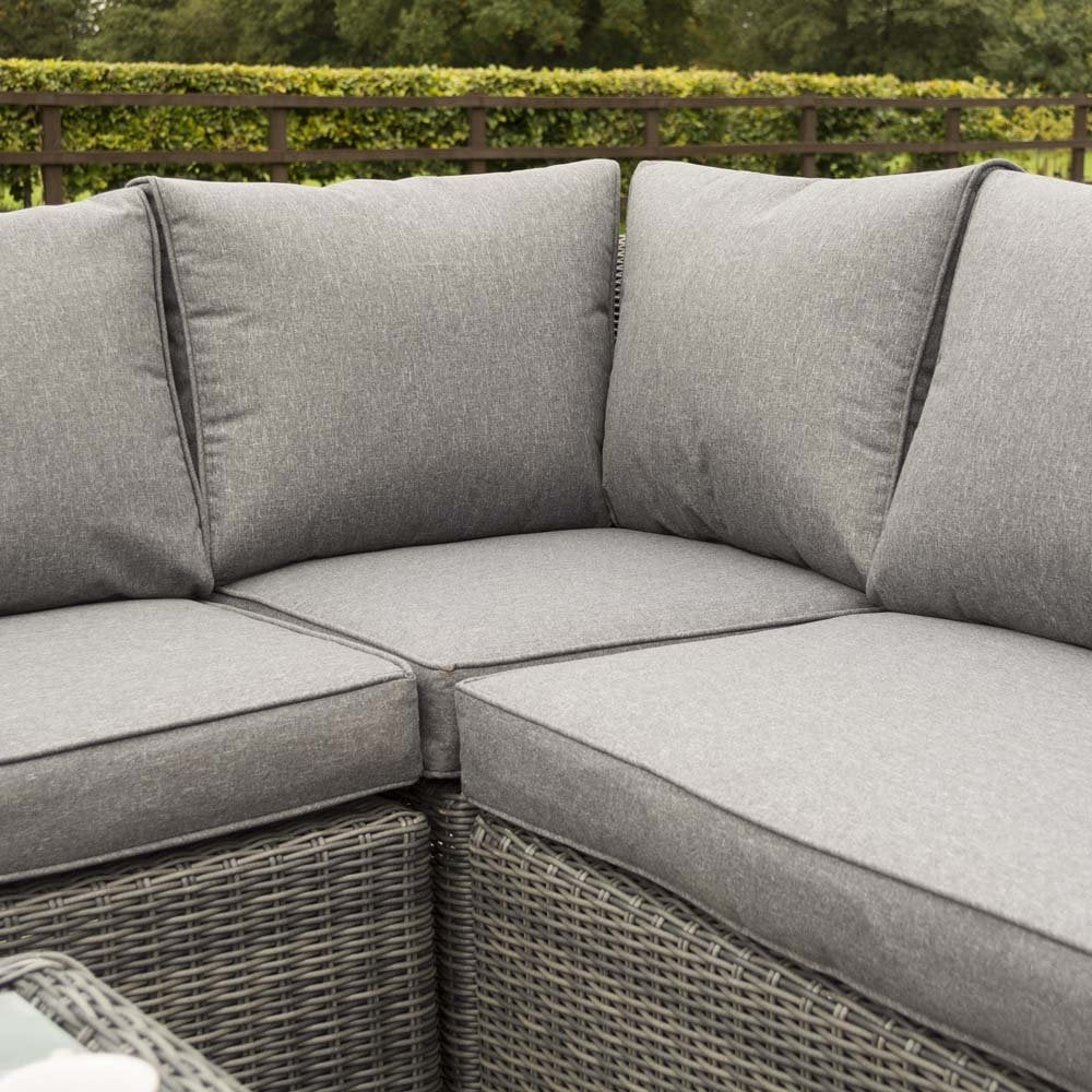 Baxton Rattan Garden Lounge Corner Set In Grey