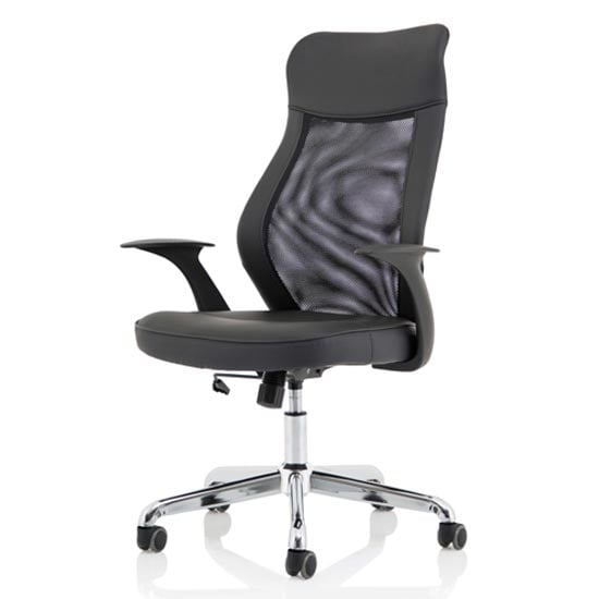 Baye Leather Operator Office Chair In Black