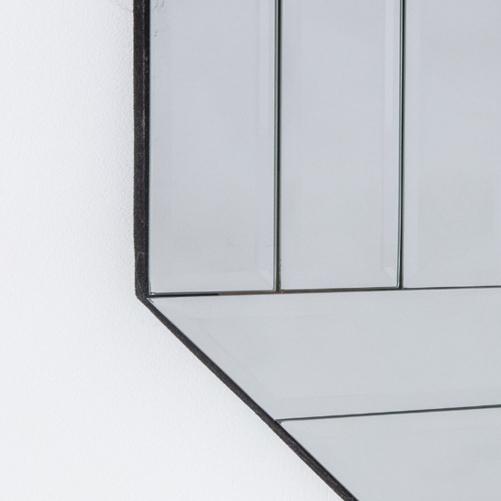 Bayfield Rectangular Bevelled Wall Mirror In Silver Furniture in Fashion