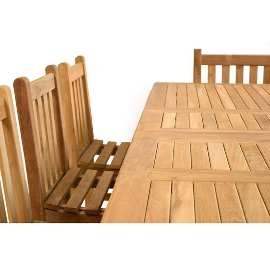 Bayle Wooden Extending Dining Table With 8 Chairs In Natural