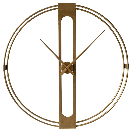 Bealie Round Metal Wall Clock In Gold_2