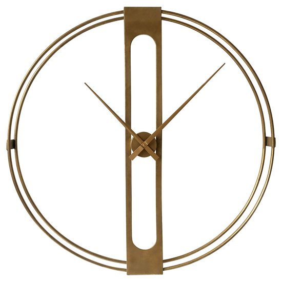Bealie Round Metal Wall Clock In Gold_2