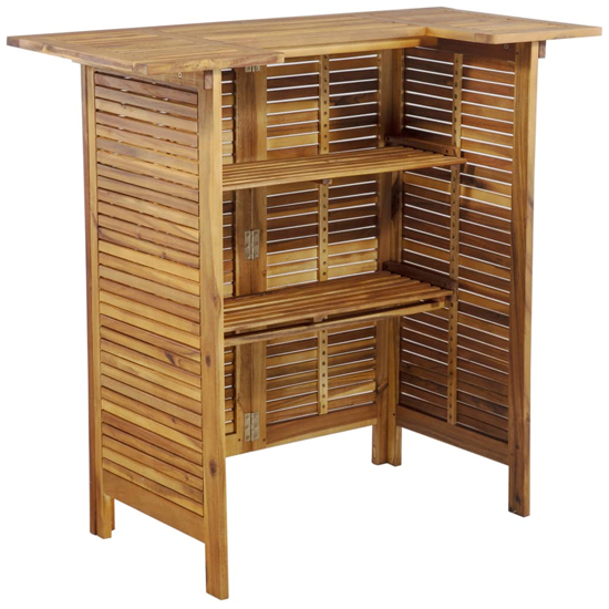 Beatriz Wooden Bar Table In Brown