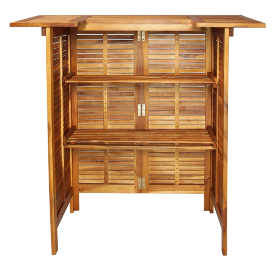 Beatriz Wooden Bar Table In Brown