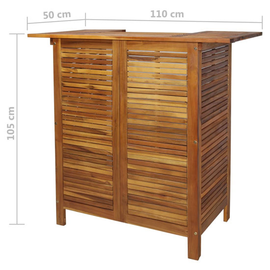 Beatriz Wooden Bar Table In Brown
