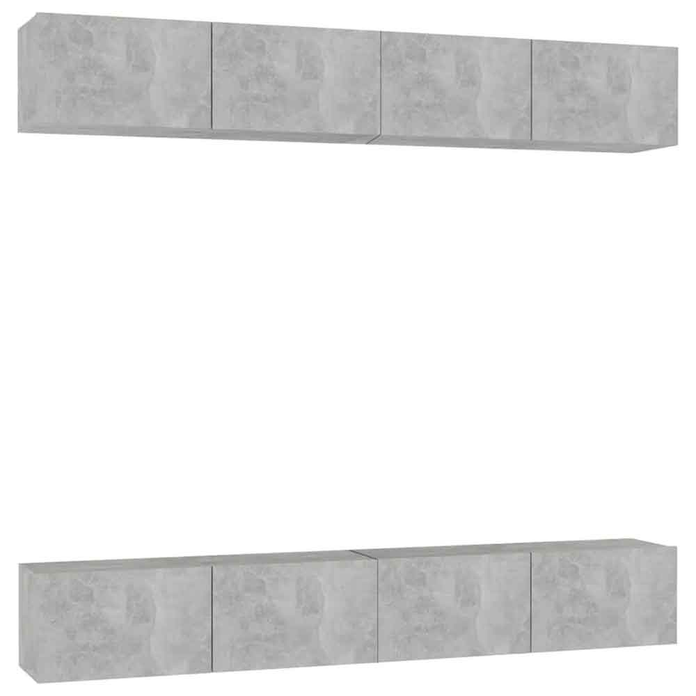Beaufort 100cm Wooden Entertainment Unit In Concrete Grey
