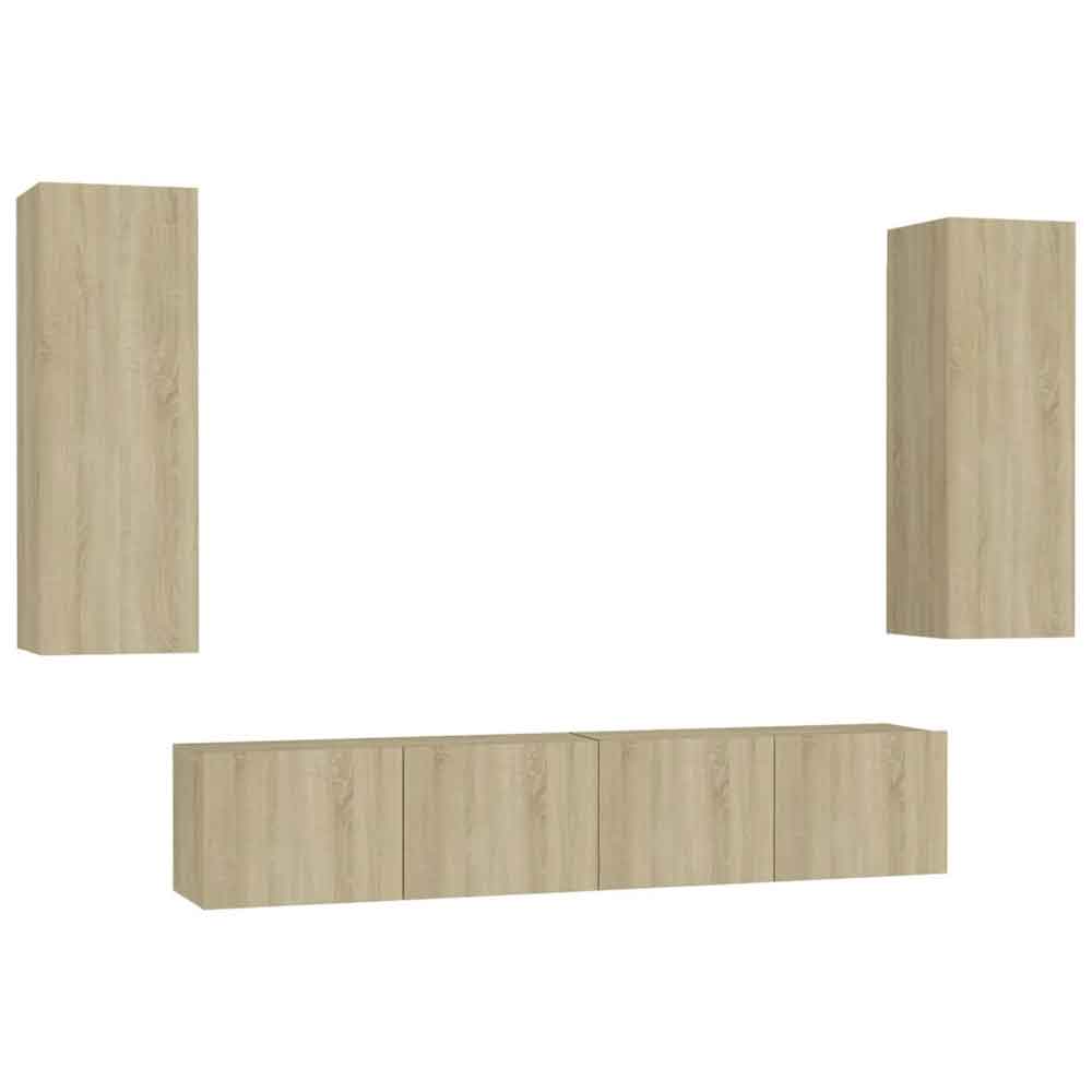Beaufort 160cm Wooden Entertainment Unit In Sonoma Oak