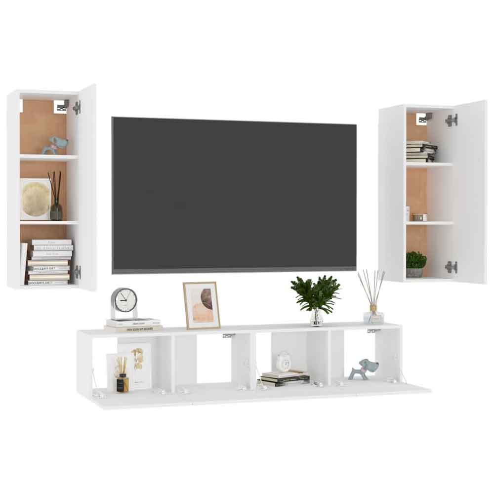 Beaufort 160cm Wooden Entertainment Unit In White