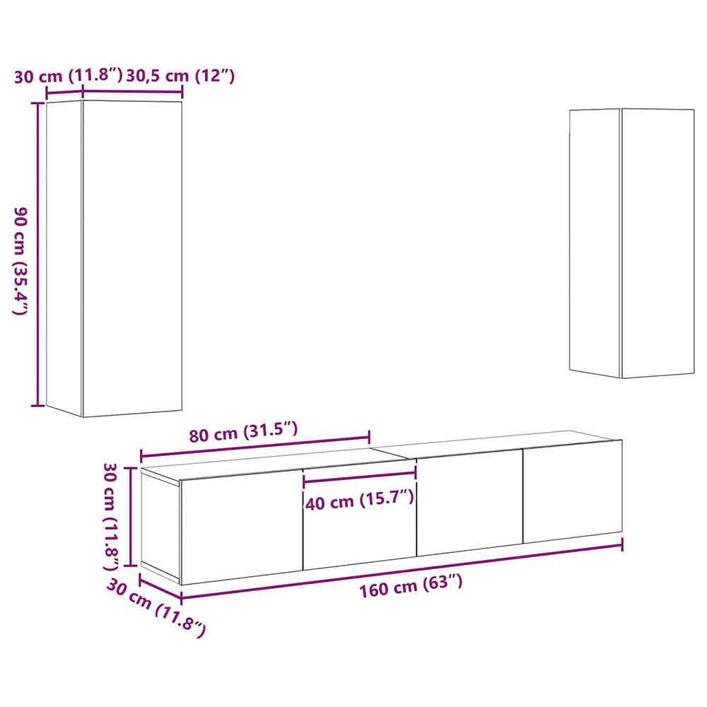 Beaufort 160cm Wooden Entertainment Unit In White