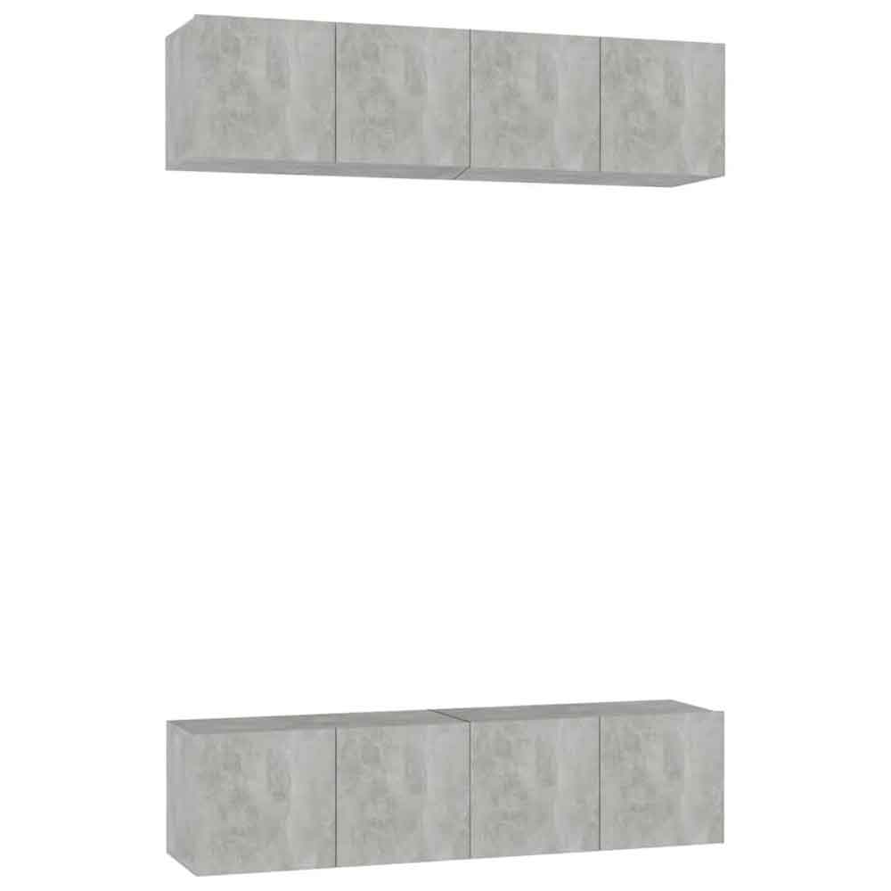 Beaufort 60cm Wooden Entertainment Unit In Concrete Grey