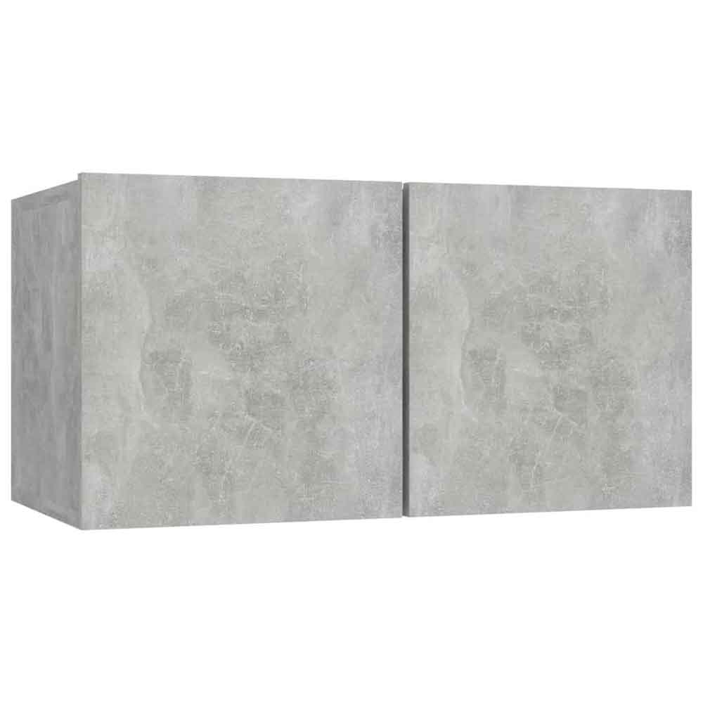 Beaufort 60cm Wooden Entertainment Unit In Concrete Grey