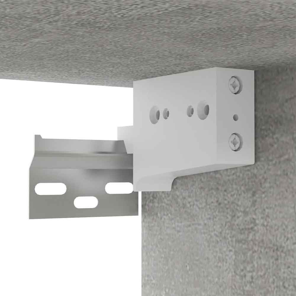 Beaufort 60cm Wooden Entertainment Unit In Concrete Grey