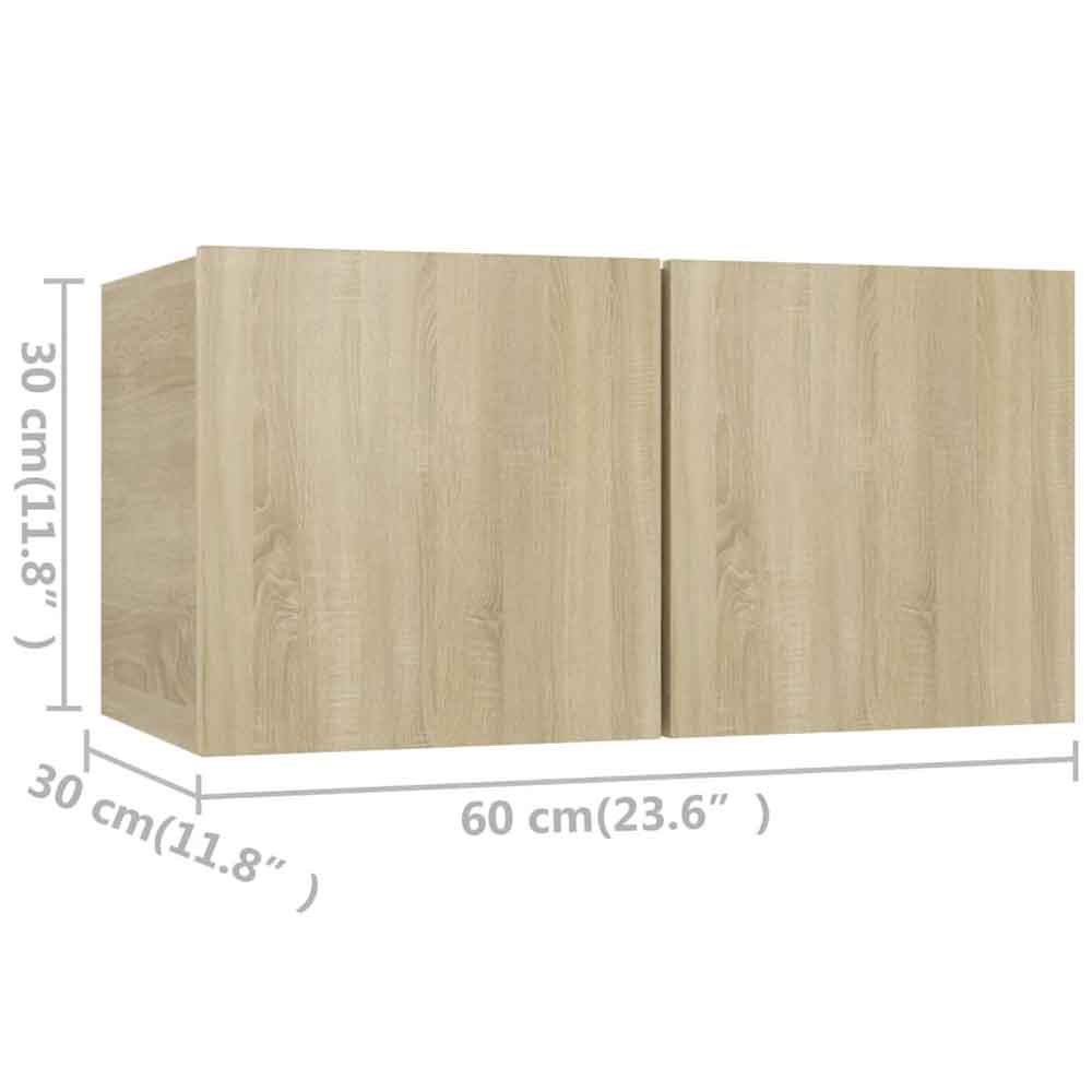 Beaufort 60cm Wooden Entertainment Unit In Sonoma Oak
