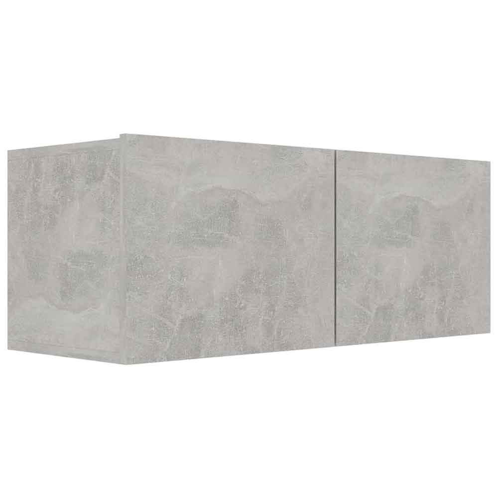 Beaufort 80cm Wooden Entertainment Unit In Concrete Grey