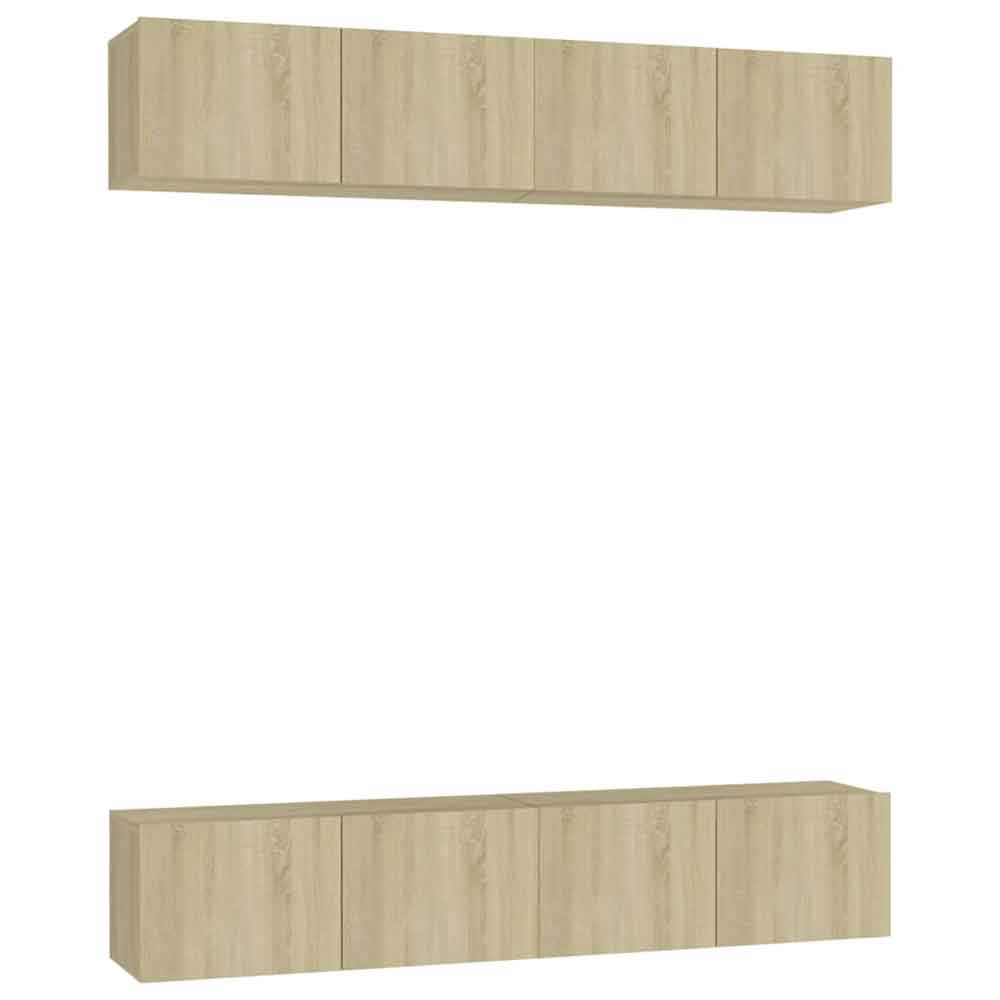 Beaufort 80cm Wooden Entertainment Unit In Sonoma Oak