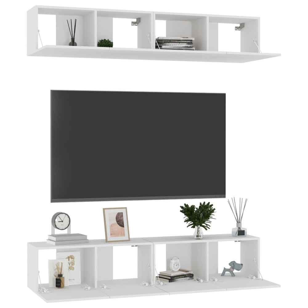 Beaufort 80cm Wooden Entertainment Unit In White