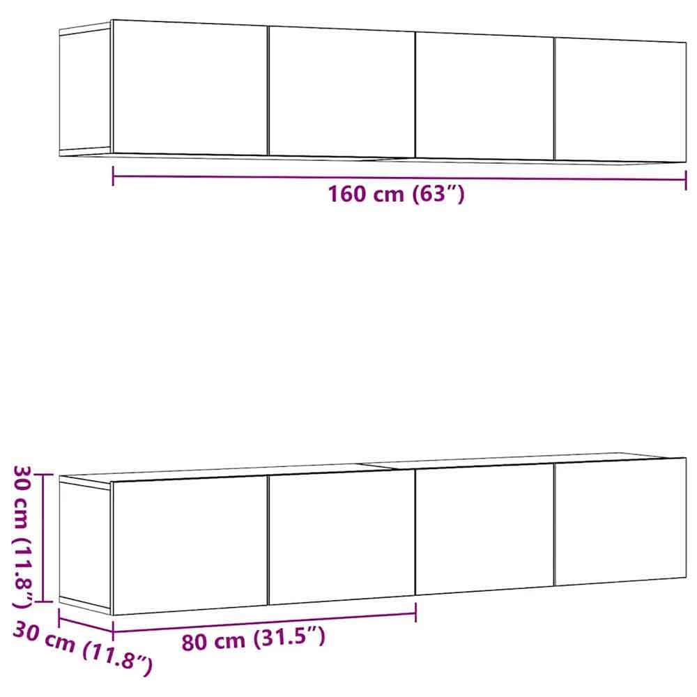 Beaufort 80cm Wooden Entertainment Unit In White