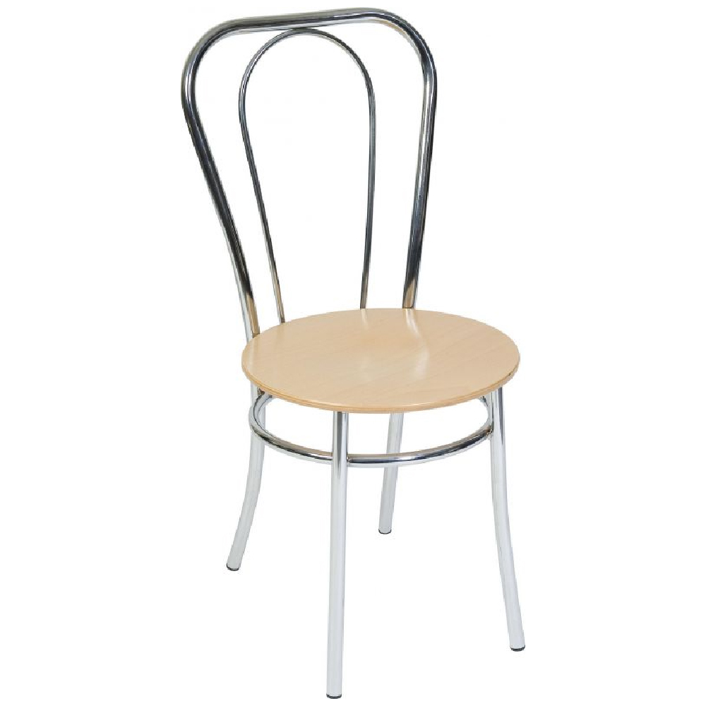Read more about Beaufort wooden bistro chair with chrome frame in oak
