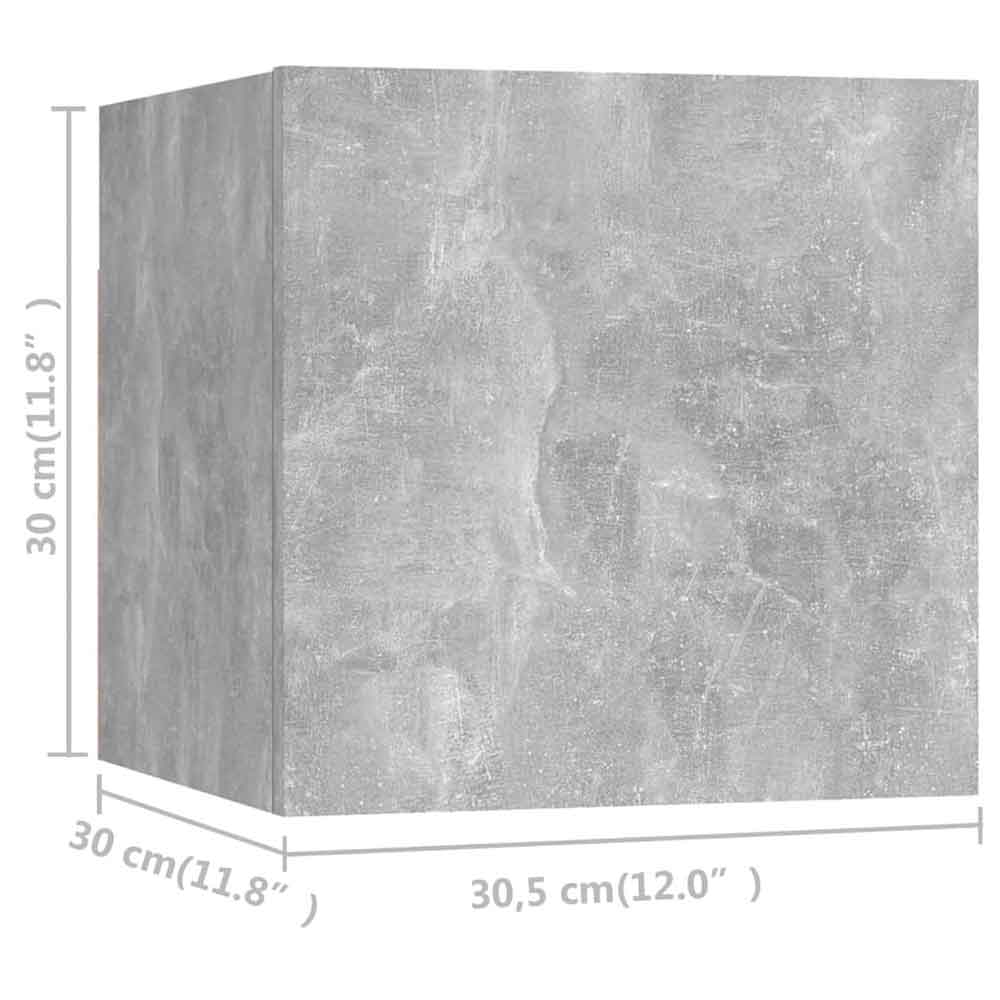 Beaumont 100cm Wooden 3 Piece Entertainment Unit In Concrete Grey