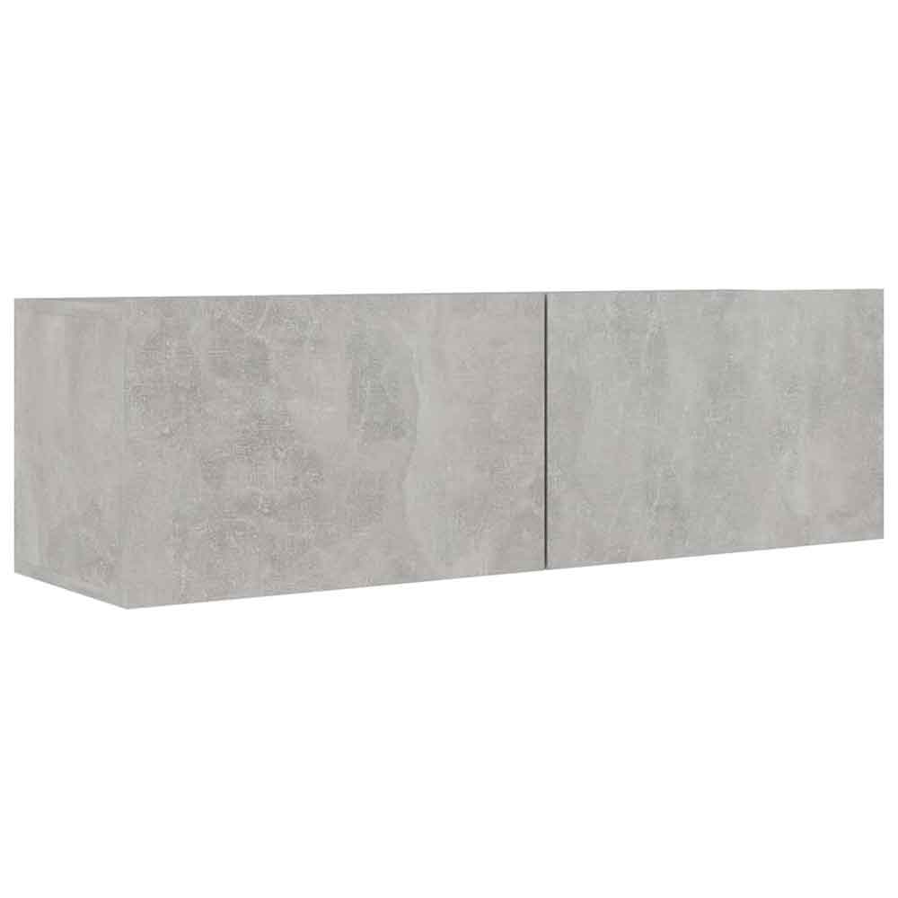 Beaumont 100cm Wooden 3 Piece Entertainment Unit In Concrete Grey