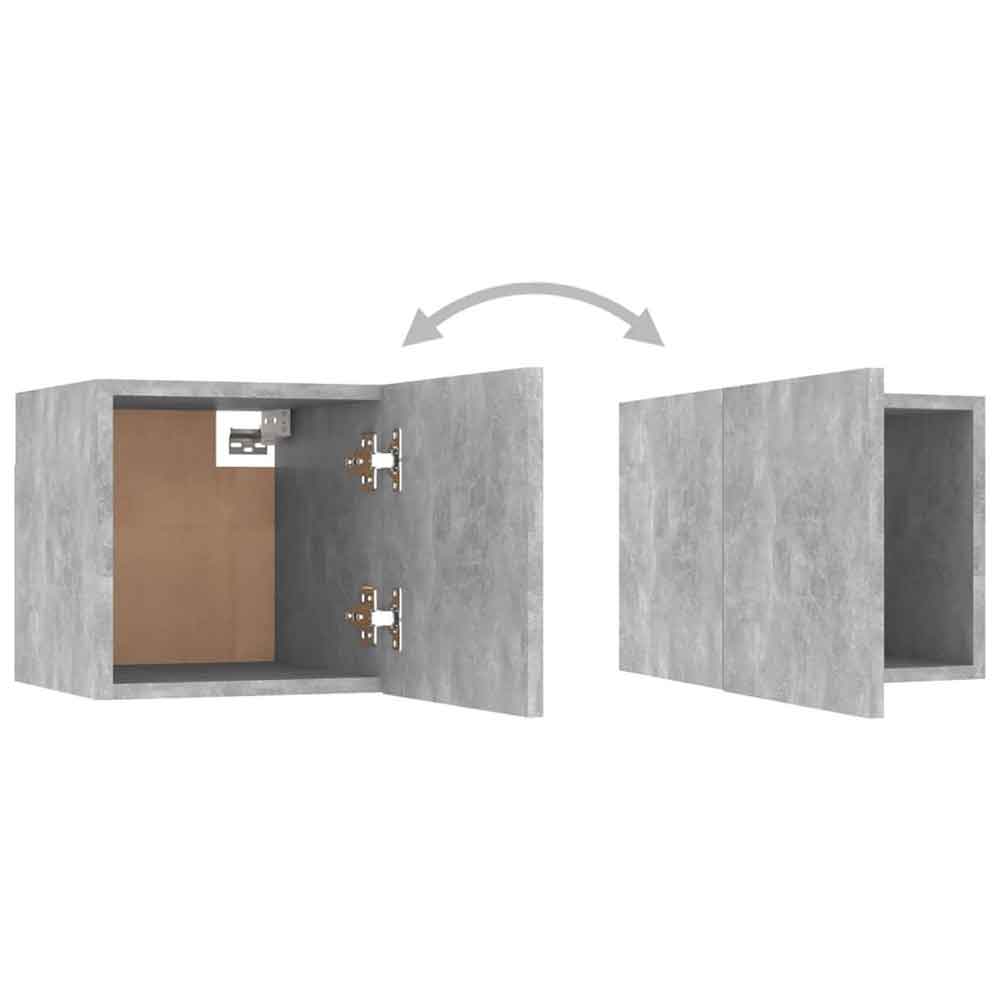 Beaumont 100cm Wooden 3 Piece Entertainment Unit In Concrete Grey