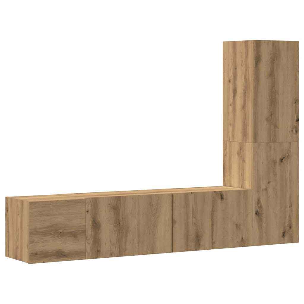 Beaumont 100cm Wooden 3 Piece Entertainment Unit In Artisan Oak