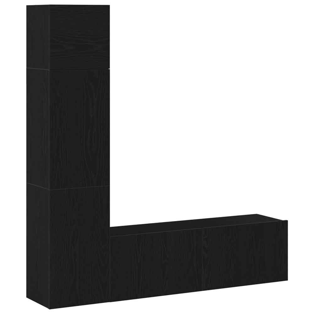 Beaumont 100cm Wooden 3 Piece Entertainment Unit In Black Oak